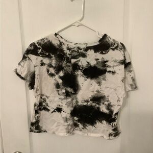 Black and white tie dye shirt